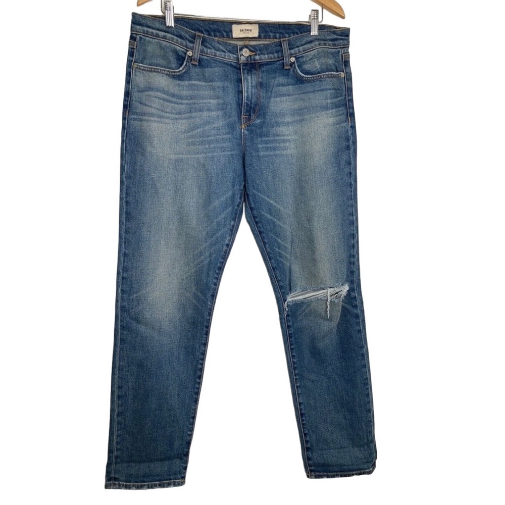 Baldwin Kansas City Women's Kennedy Low Rise Boyfriend Blue Jeans Size 32x29 NWT